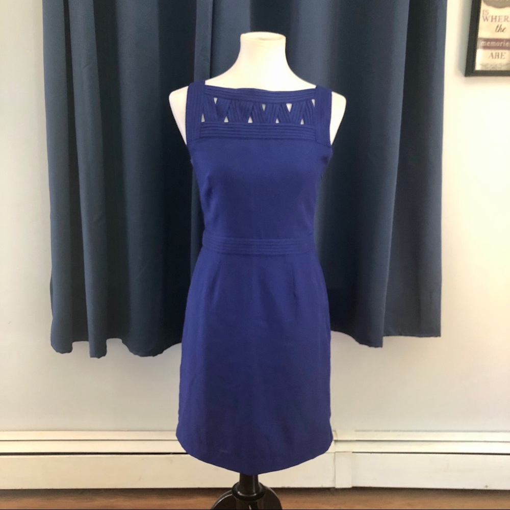 Banana Republic royal blue cutout top dress